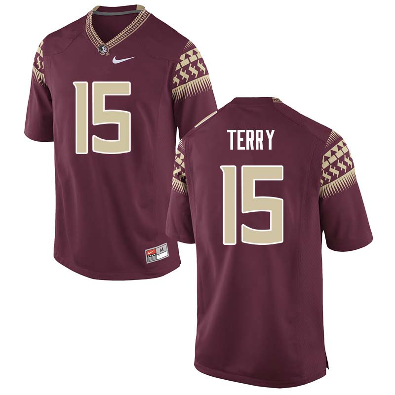 Men #15 Tamorrion Terry Florida State Seminoles College Football Jerseys Sale-Garnet